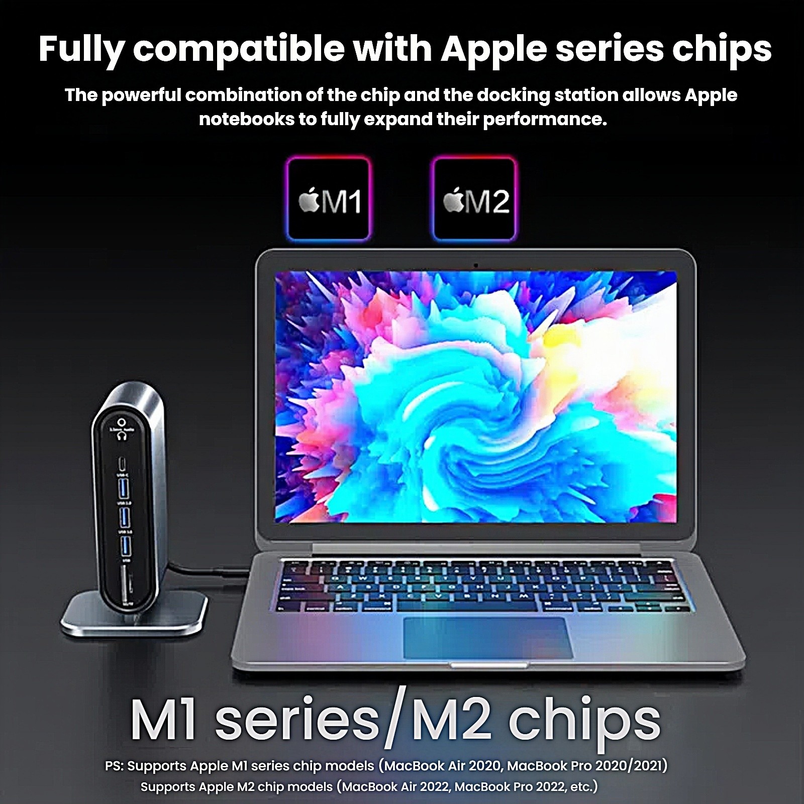 12 in 1 Type C USB Hub/vertical docking station For Laptop 4K HDMI 5Gbps USB 3.0