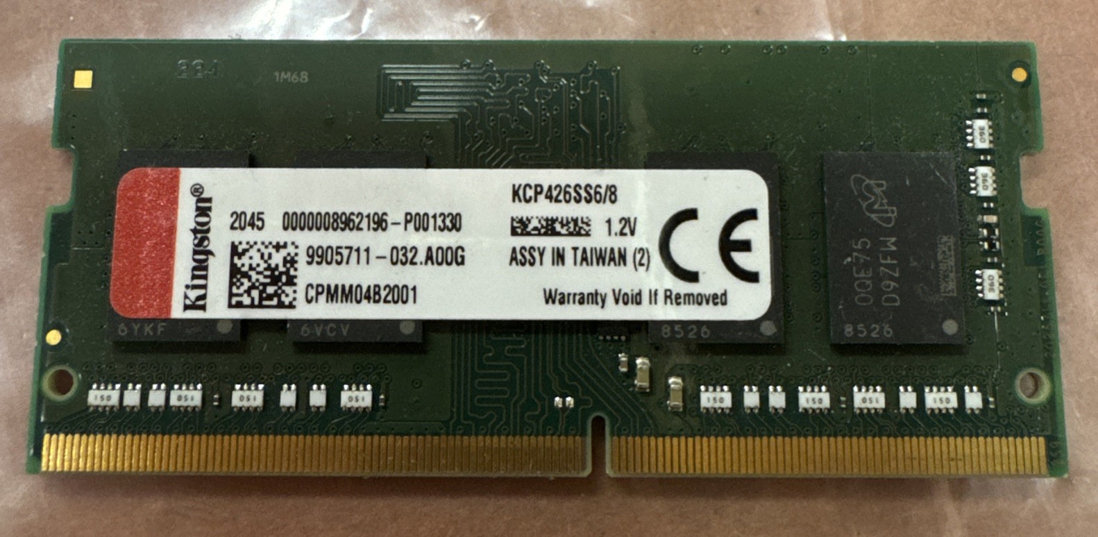Kingston 8GB PC4 3200 DDR4 3200MHz PC4 25600 1.2V CL22 Laptop Ram Memory