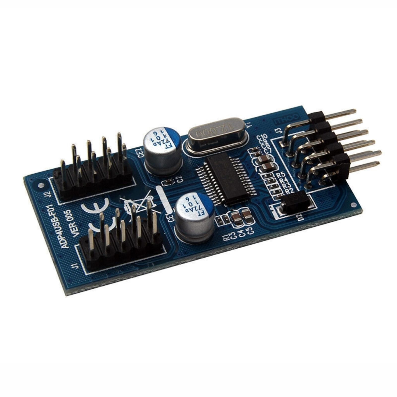 Internal 9-Pin USB2.0 Splitter 1 Male To 2 Female Motherboard Pin to PC Case b