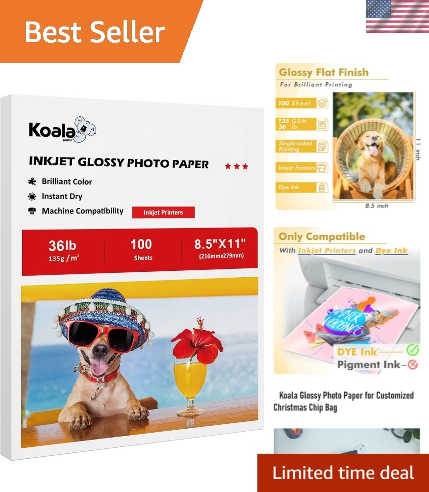 Koala Glossy Thin Inkjet Printer Paper for DIY Chip Bag and Print Brochure Fl…