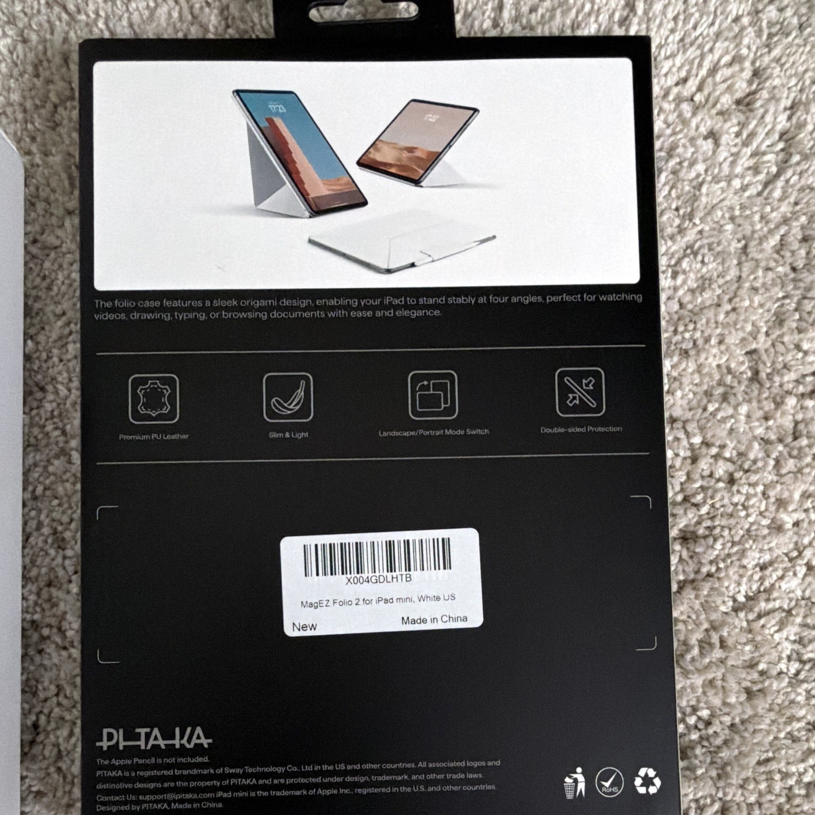 Bundle Apple iPad mini (A17 Pro) 8.3in 128GB Wi‑Fi Blue w/ Case, USB‑C Charger.