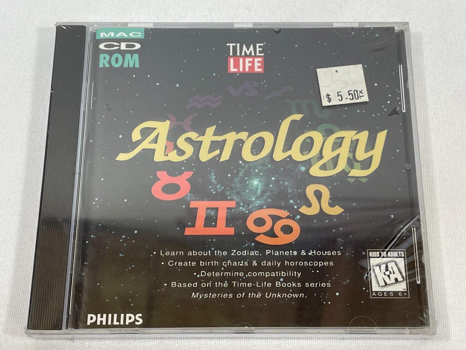 Vintage 1994 Time Life Astrology MAC CD-ROM Software Game