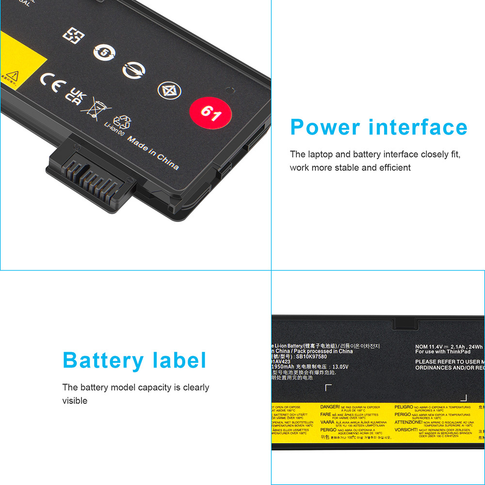✅For Lenovo 72Wh 61++ 01AV427 Battery ThinkPad T470 T480 T570 T580 P51s P52s