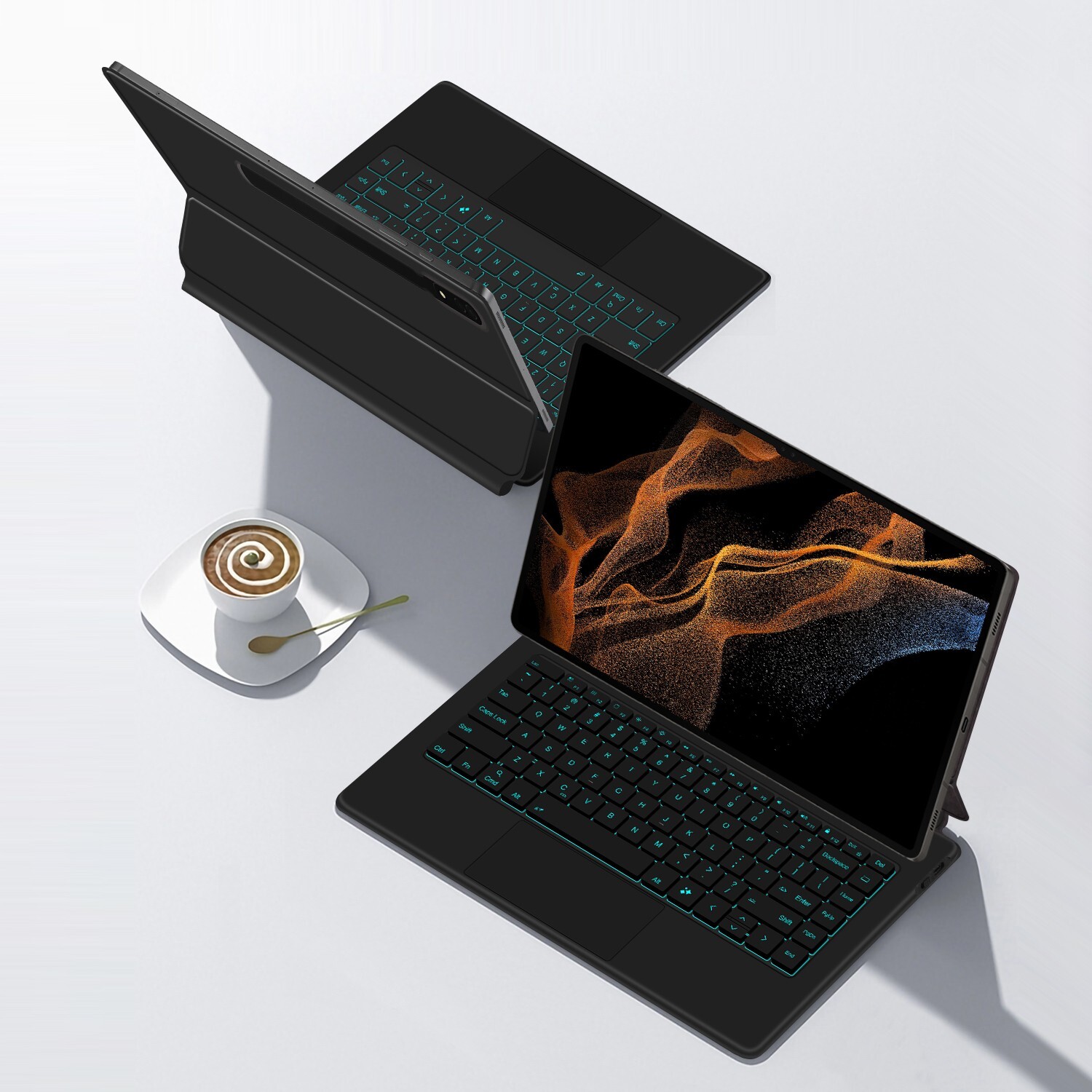 Keyboard Cover For Samsung Galaxy Tab S8 Ultra 14.6 inch Tablet Smart Book Case