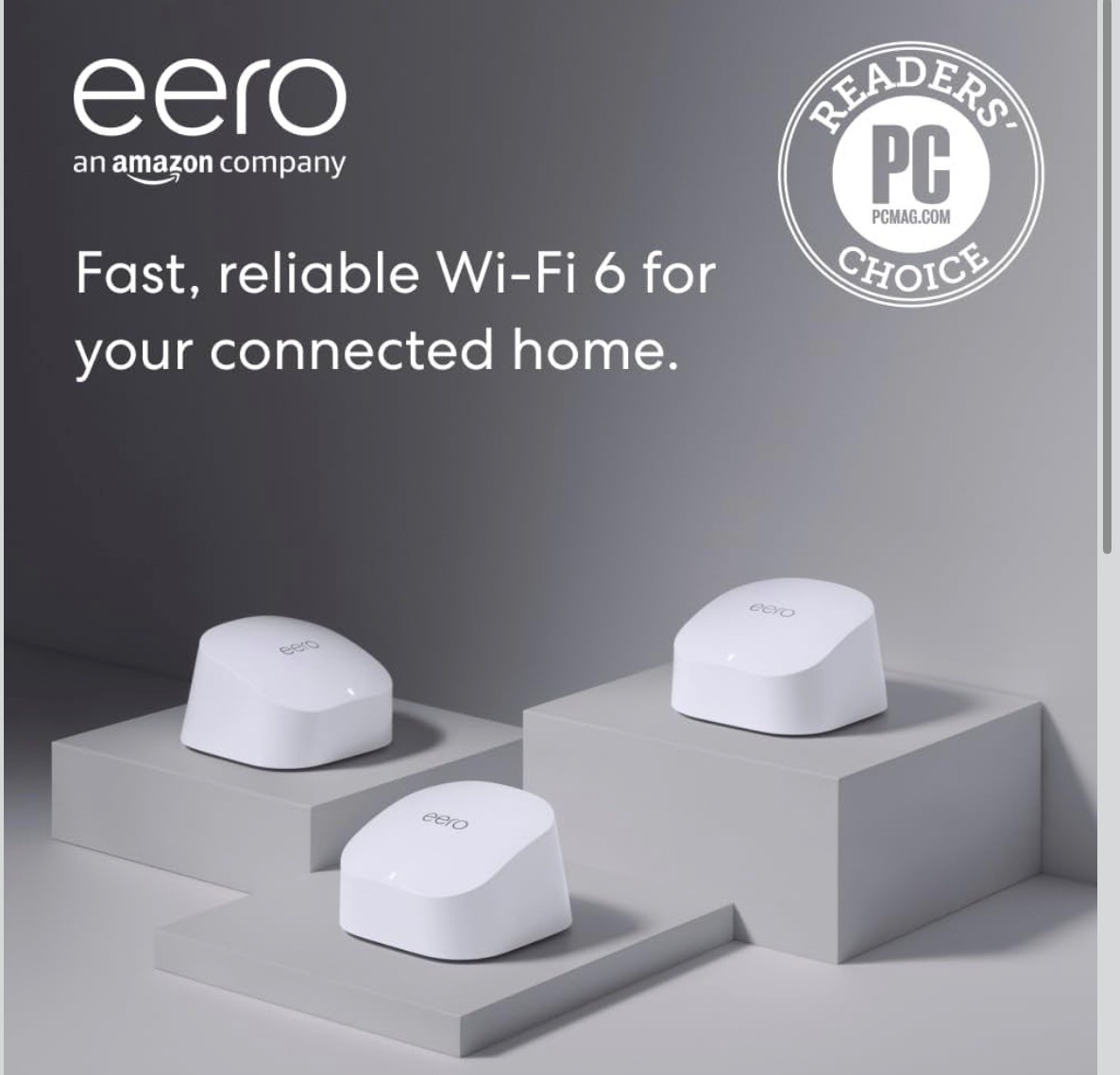 Amazon eero 6 Mesh Wi-Fi 6 System (3-pack)