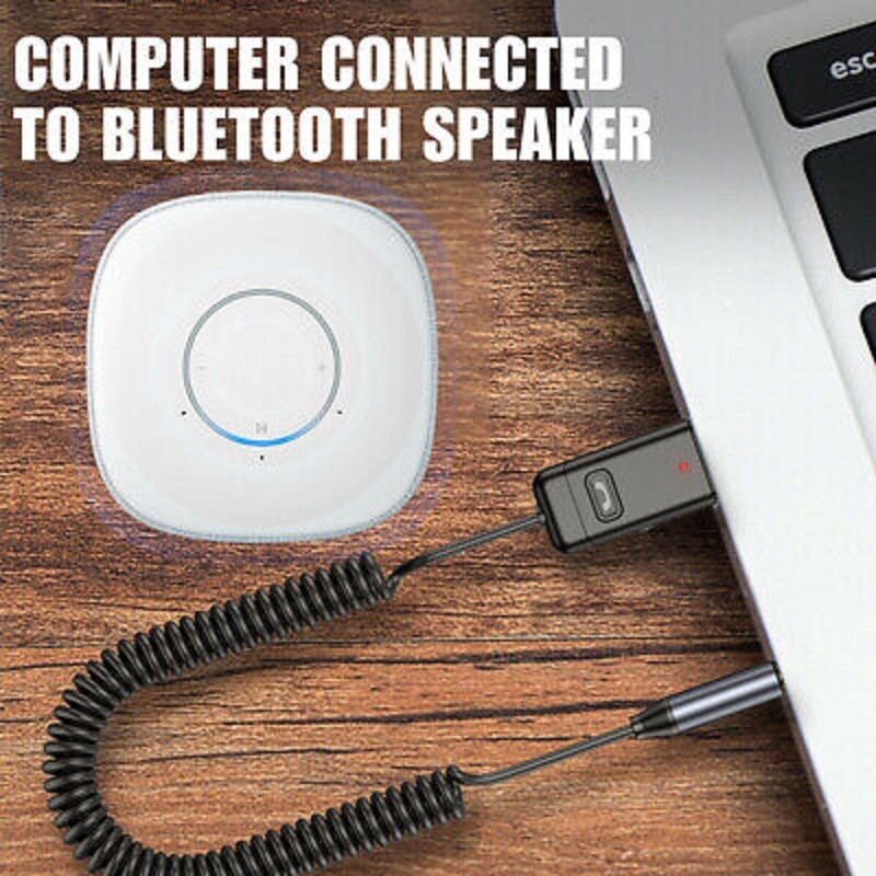 Wireless USB Bluetooth 5.0 Audio Transmitter Receiver AUX Adapter For TV Car Lot