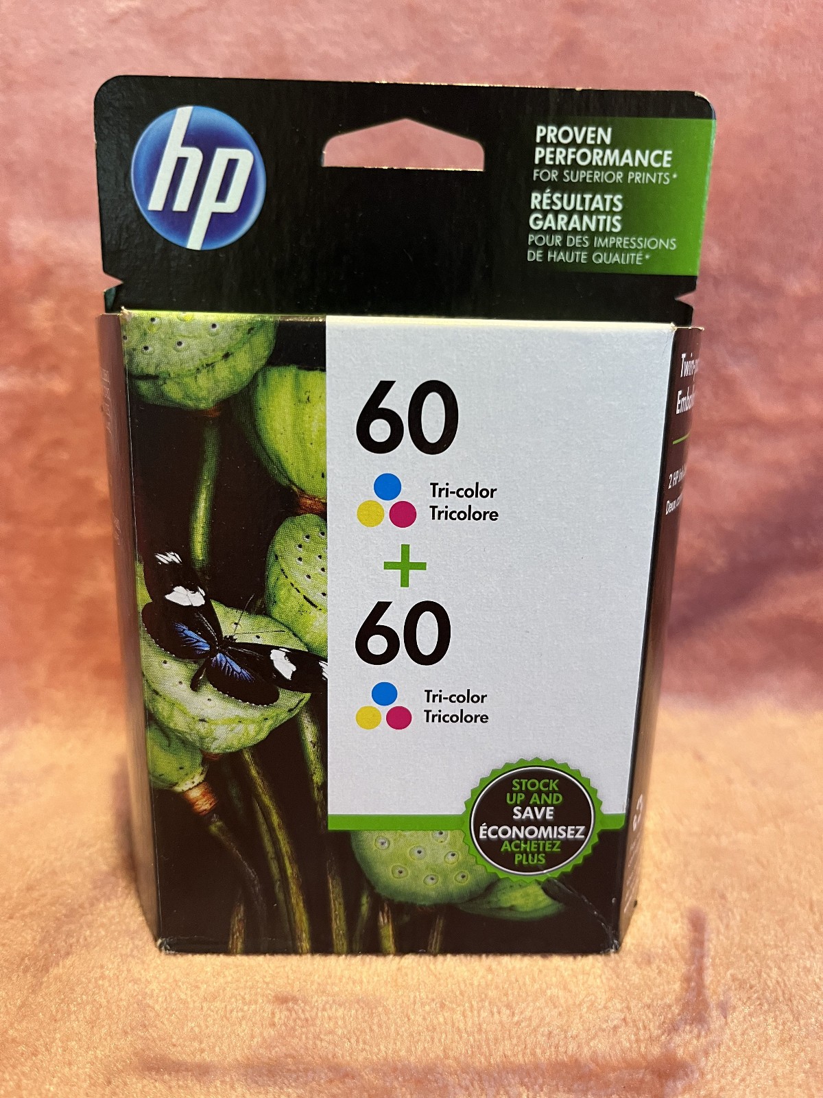 Hp 60 Tri Color Ink Cartridge Twin Pack CZ072FN New In Box Date: January 2019
