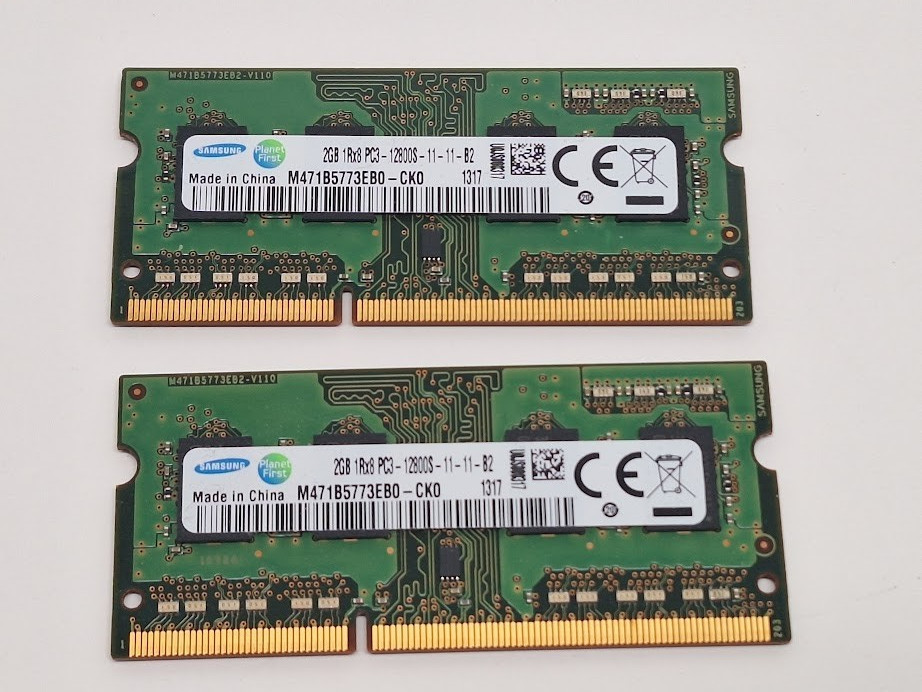 2X M471B5773EB0-CK0 – 2GB Memory Module, 1600MHZ, PC3-12800, 204PIN