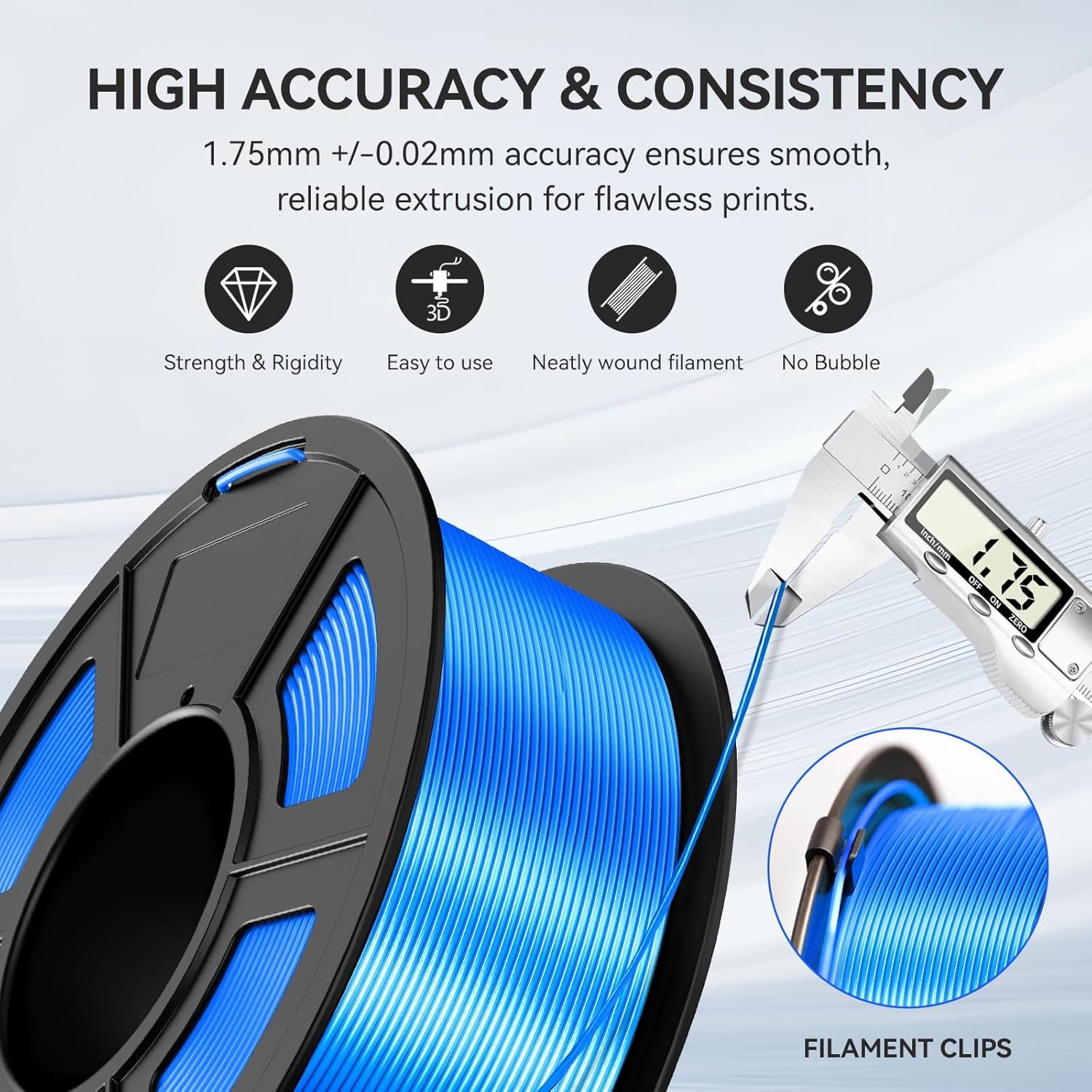 JAYO 1KG PLA 1.75mm Filament PLA Matte SILK PETG ABS PLA+ 3D Printer Consumables