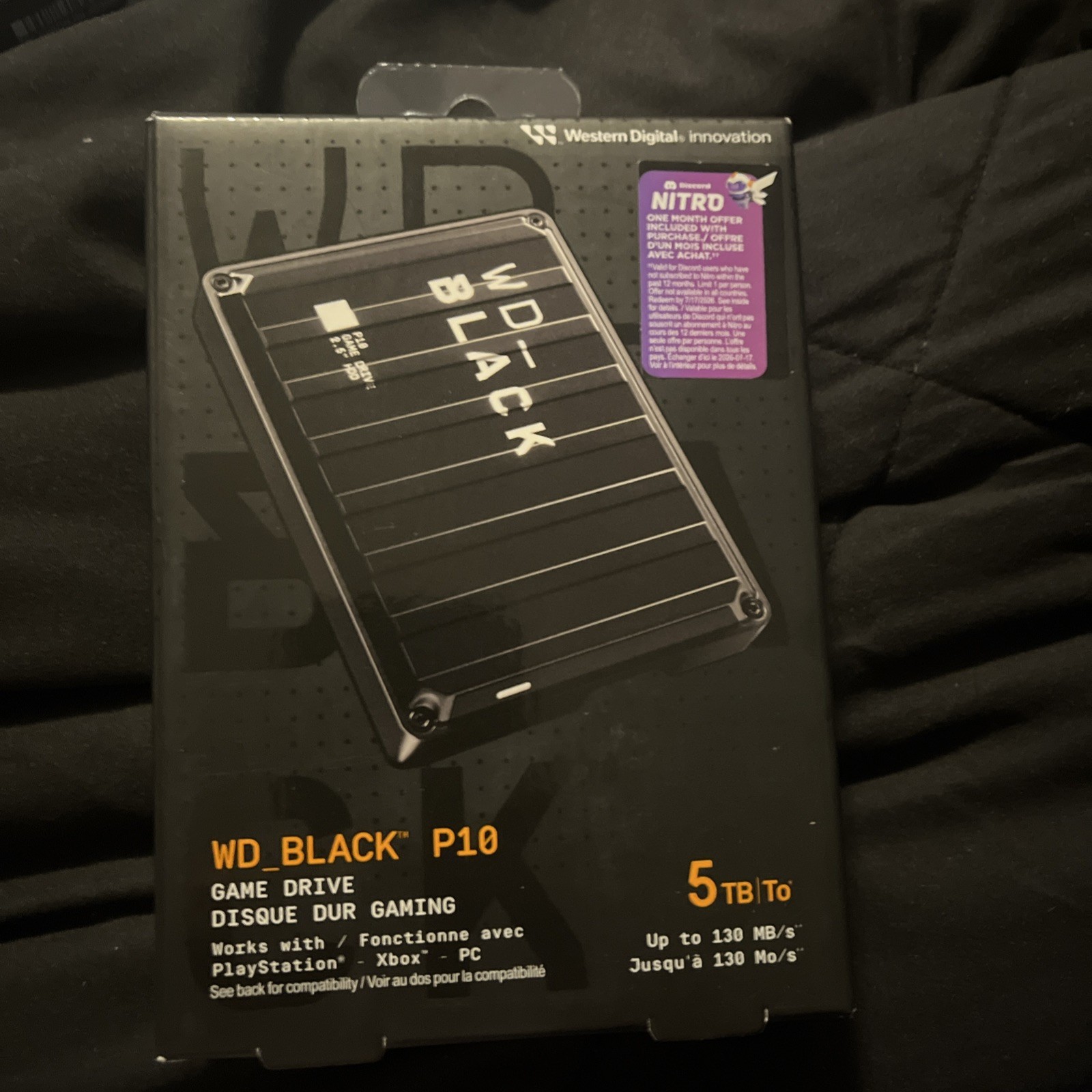 WD_BLACK 5TB P10 Game Drive Portable Hard Drive For PS4 PS5 And XBOX