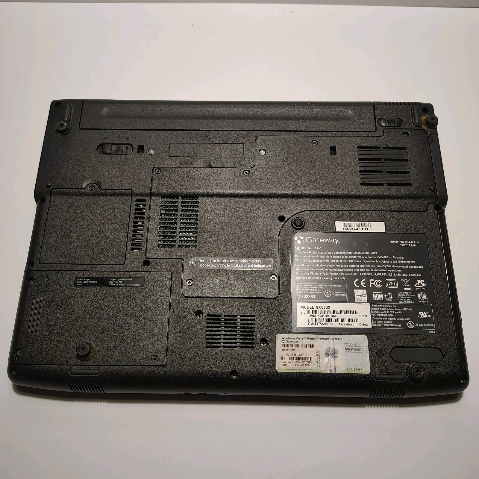 Gateway Laptop MA3 AMD Turion 64 2.20GHz 1GB Ram 15.3″ MA3 AMD…