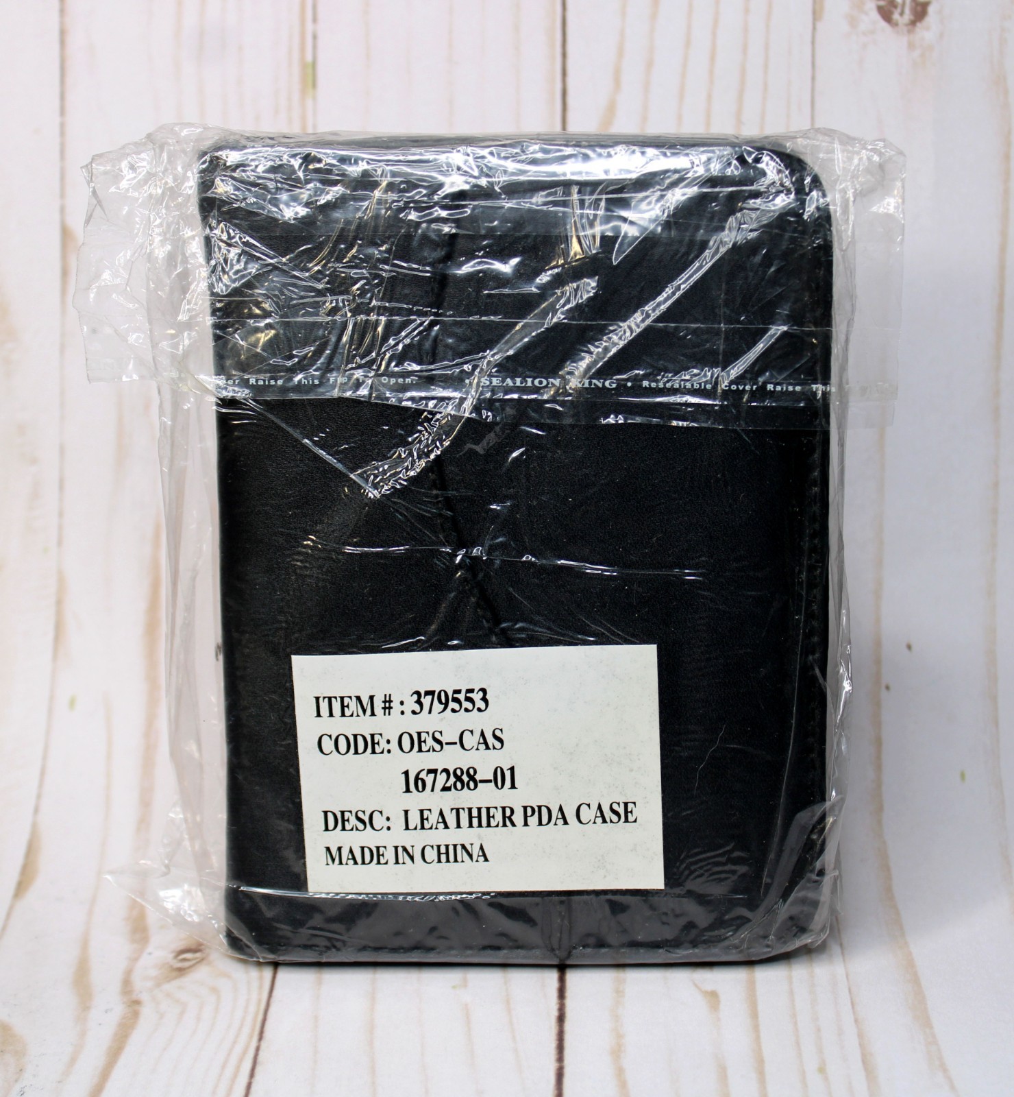 Vintage New Zippered Black Leather PDA Case – OES-CAS / 167288-01