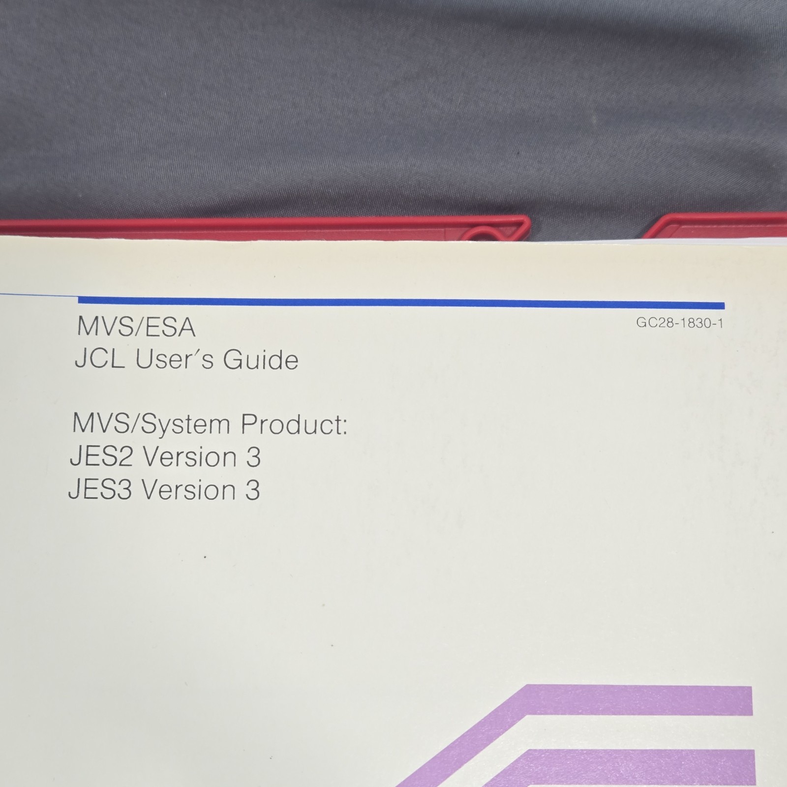 IBM MVS/ESA JCL User Guide Reference Manual Set Vintage 1989 Binder System 370