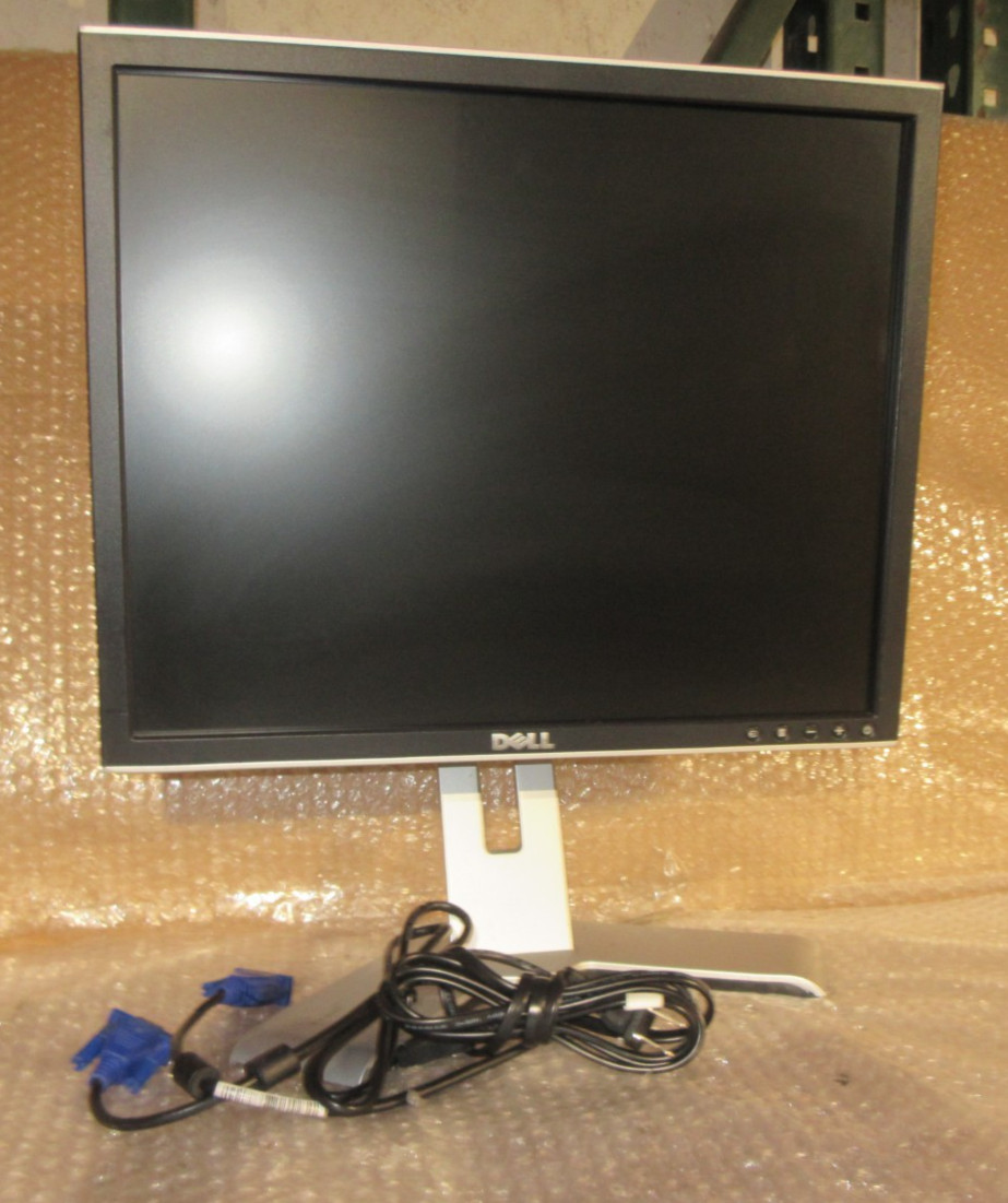 Dell 19″ LCD Monitor with POWER ,VGA CORD-SILVER/BLACK