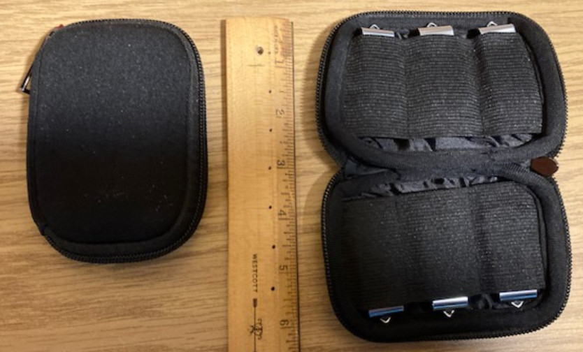 One Pair of Flash Drive Cases – Zippered Storage USB Thumb Drives