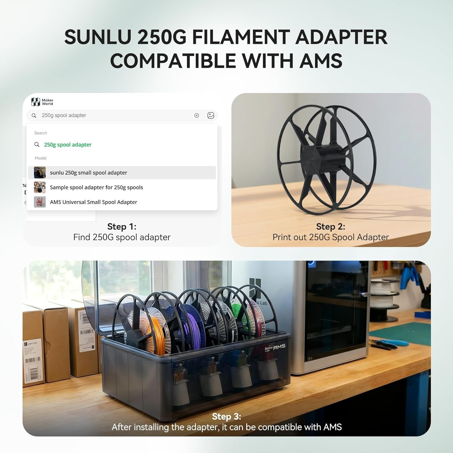SUNLU 16 Color PLA Filament Bundle Multicolor 3D Printer 1.75mm Individually