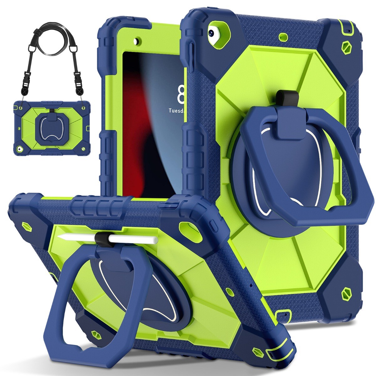 For Apple iPad (A16) 11th Gen 11 inch 2025 Heavy Duty Rugged Stand Case Cover