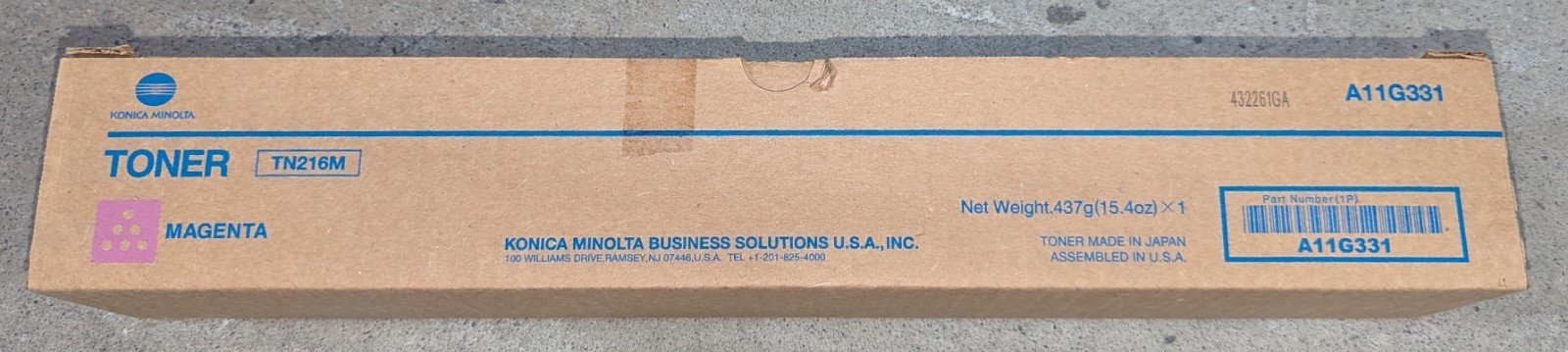 Genuine Set of 3 Konica Minolta TN216C/M/Y A11G431/331/231 CMY Toner Cartridges