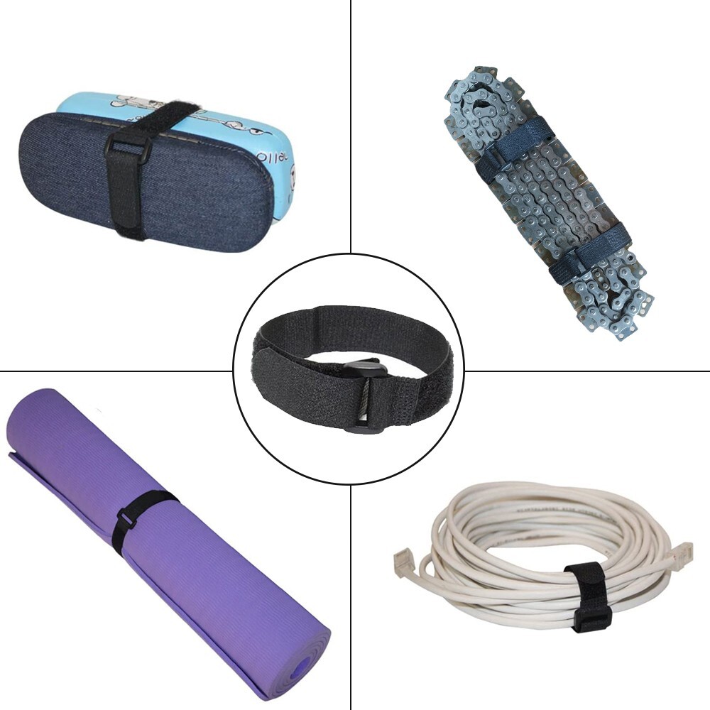 Bulk Pack 20 Reusable Fastening Cable Straps with Buckle Width 3/4″ Length 10″