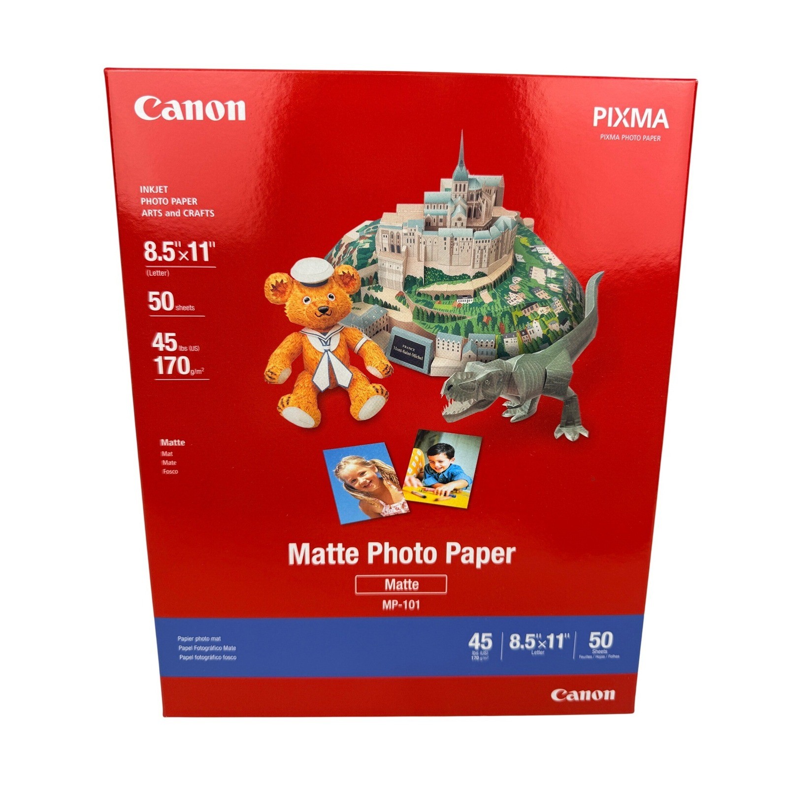 Canon PIXMA Matte Photo Paper MP-101 8.5×11 50 Sheets 45lb Inkjet NEW – BZ