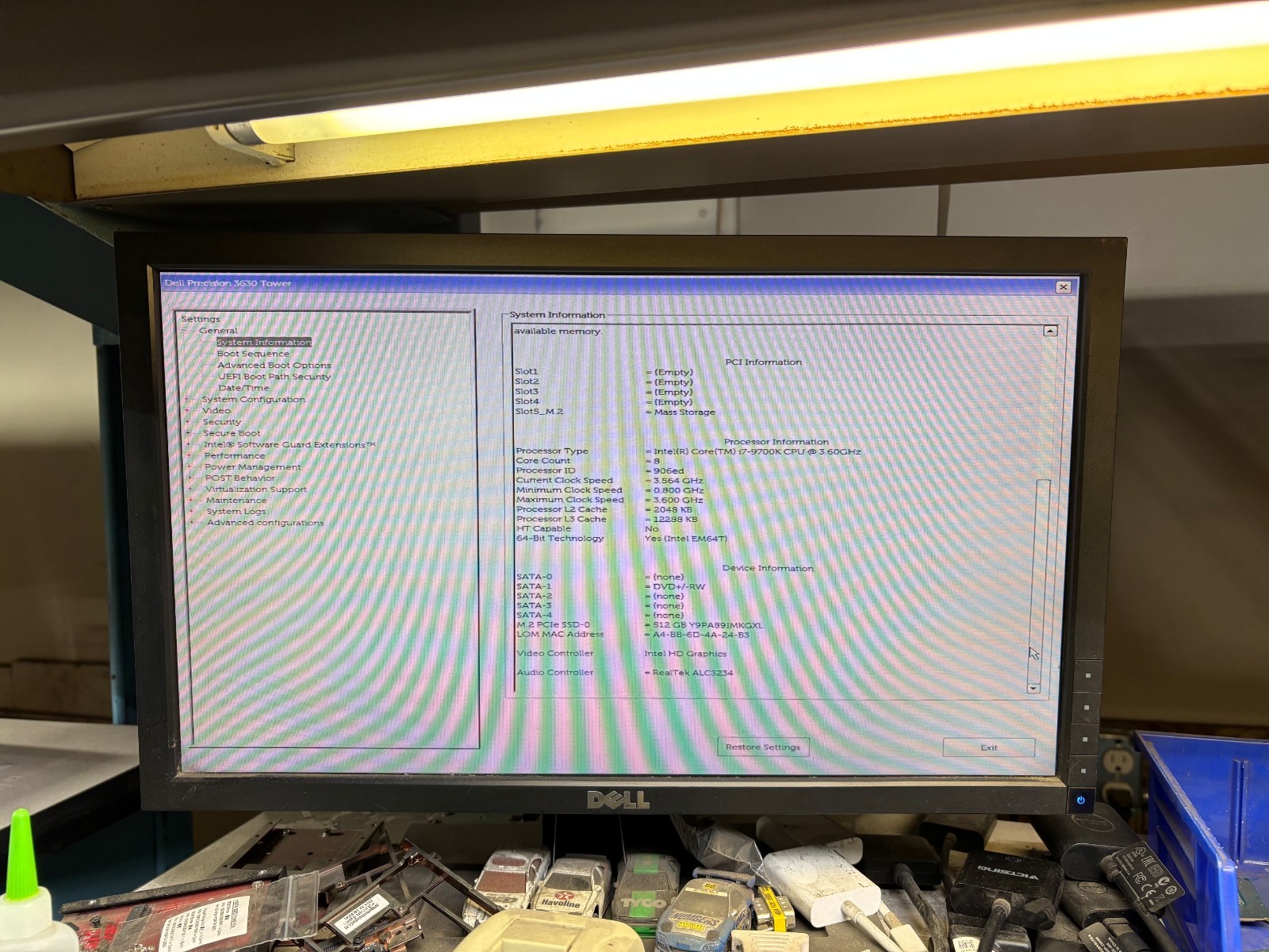 Dell Precision 3630 MT Intel 8-Core i7-9700K 3.6GHz 32GB 512GB NVMe Win11