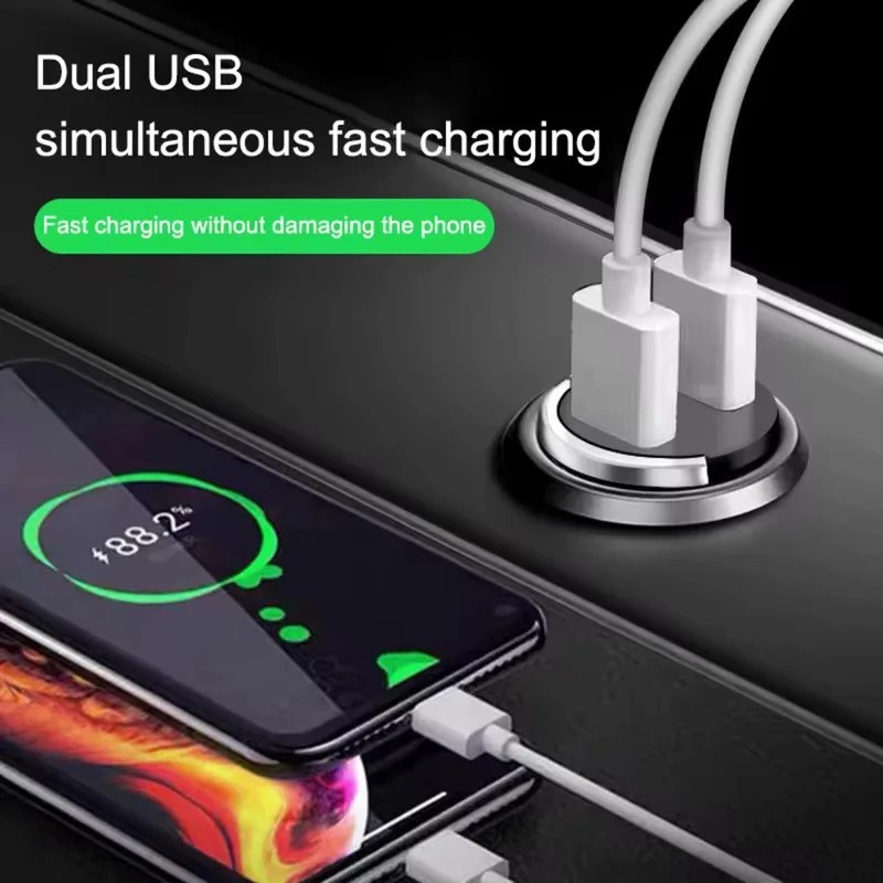 100W Super Fast Phone Car Charger Adapter USB Type C For iPhone Samsung Android