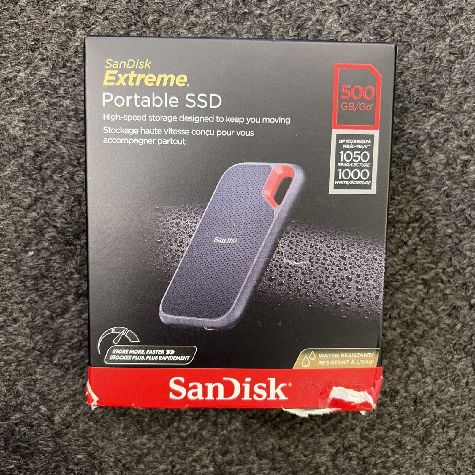 SanDisk 500GB Extreme Portable External SSD – SDSSDE61-500G-G25