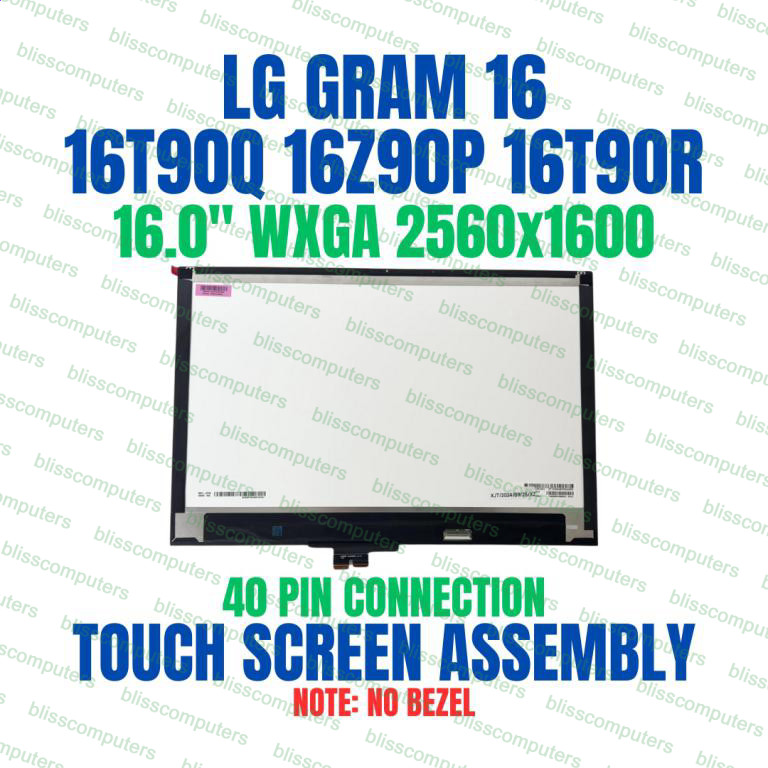 16.0″ WQXGA Touch LAPTOP LCD Screen Digitizer Assembly LG Gram 2-in-1 16 16T90R