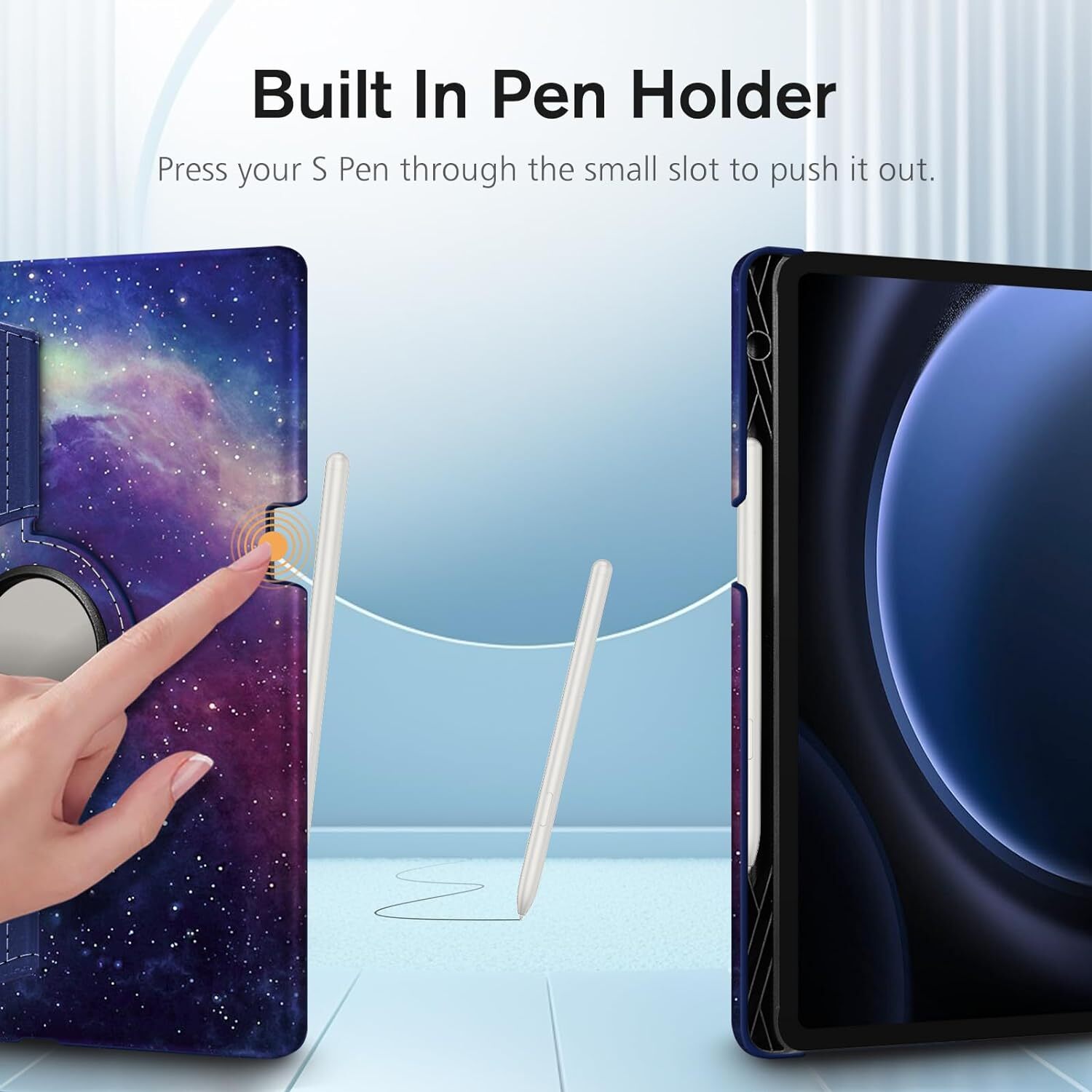 Rotating Case for Samsung Galaxy Tab S9 FE 10.9 Inch/Tab S9 11 2023 Stand Cover