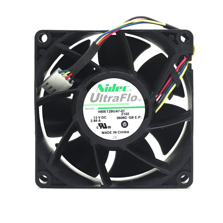 Nidec V80E12BUA7-07 12V 2.84A 8038 large air volume switch server Inverter fan