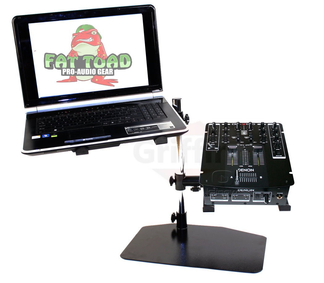 Double DJ Laptop Stand – 2 Tier PA Equipment PC Table Monitor CD Player Speakers