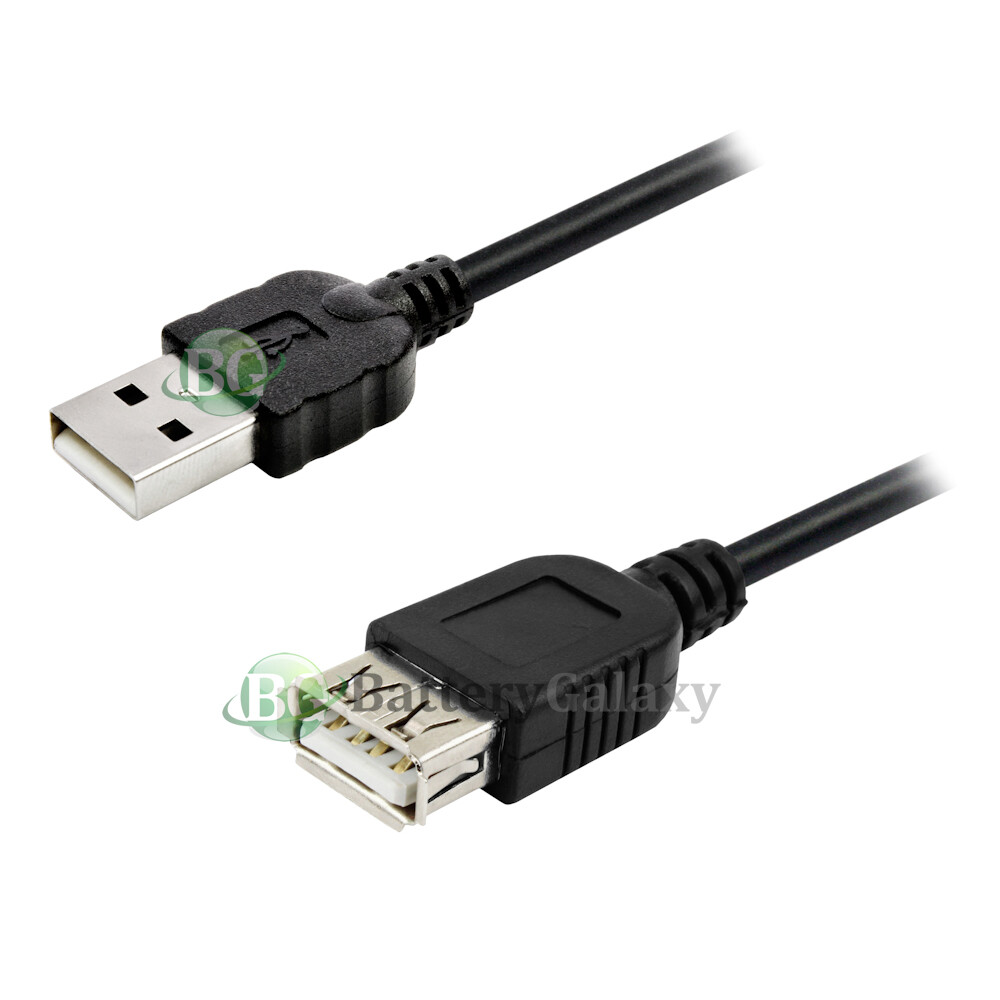 USB 2.0 Extension Extender Cable Cord M/F Standard Type A Male to Female Black