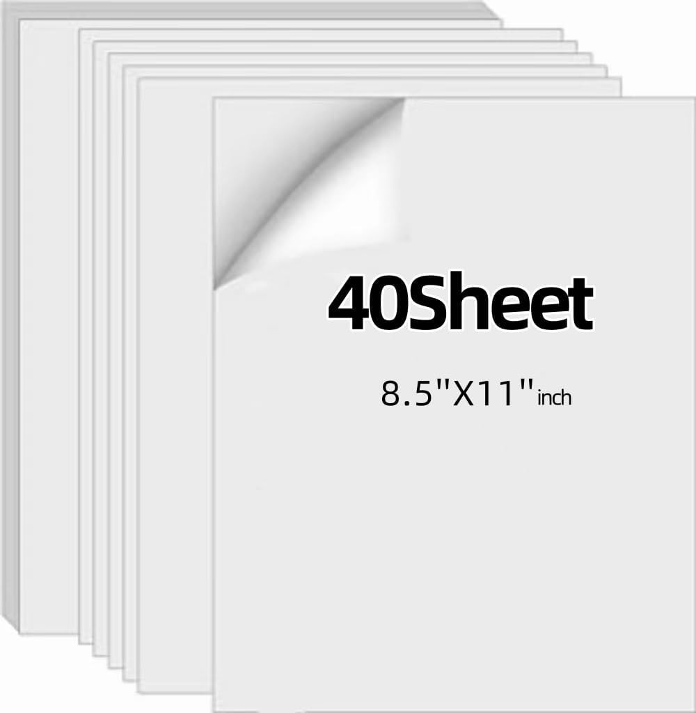 Tear-Resistant Sticker Paper with Strong Adhesive – 40 Sheets for DIY Projects