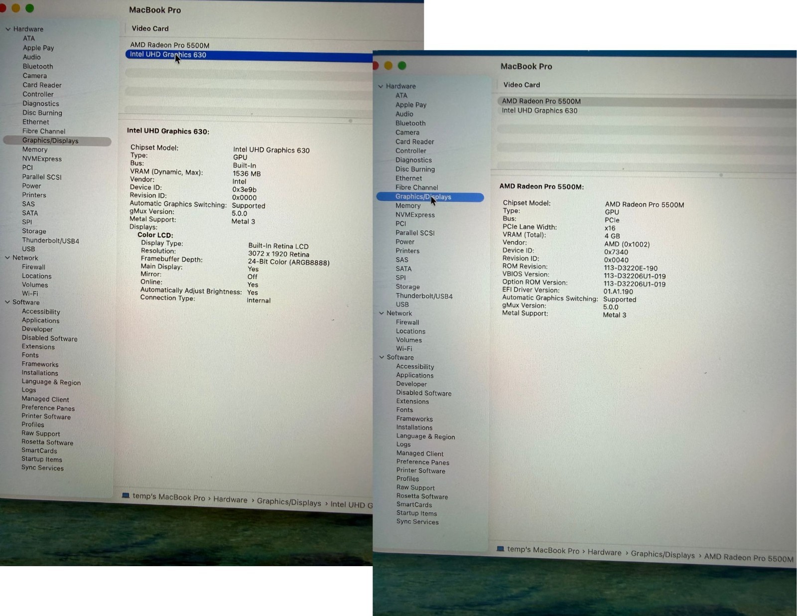 Apple MacBook Pro 16in 2019 i7 2.6GHz 16GB 512GB SSD Radeon 5500M A2141