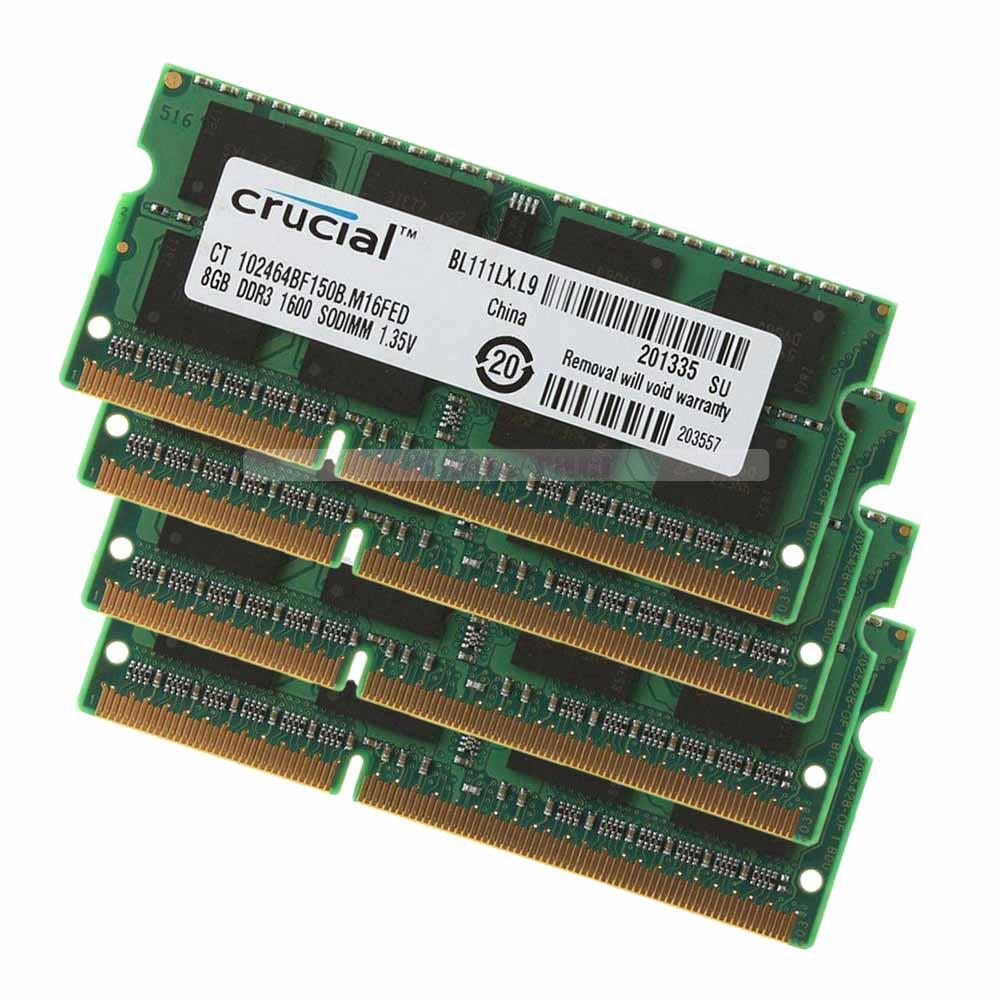 4GB 8GB 16GB 32GB DDR3L 1600MHz PC3L-12800S 204-Pin 1.35V SO-DIMM Laptop Ram Lot