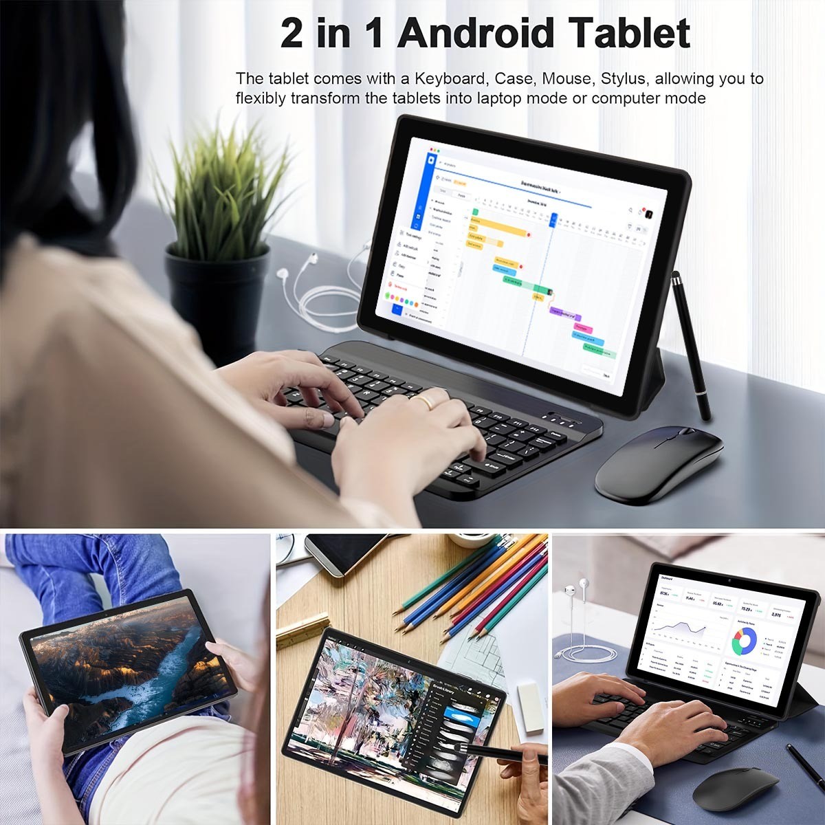 Urao 2026 New Octa-Core Android 15 Tablet 20(3+17)GB RAM 64GB ROM 5000mAh IPS HD
