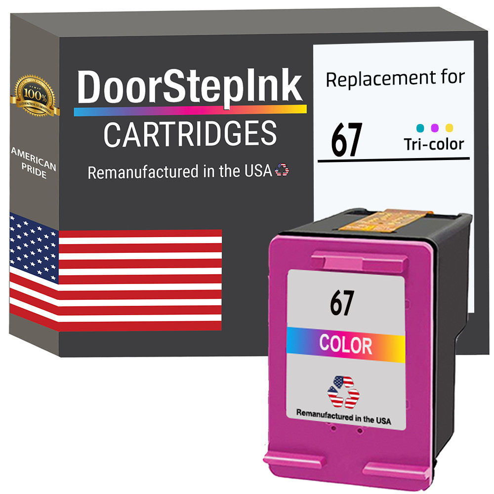 DoorStepInk Remanufactured in the USA Ink Cartridge for HP 67 Color
