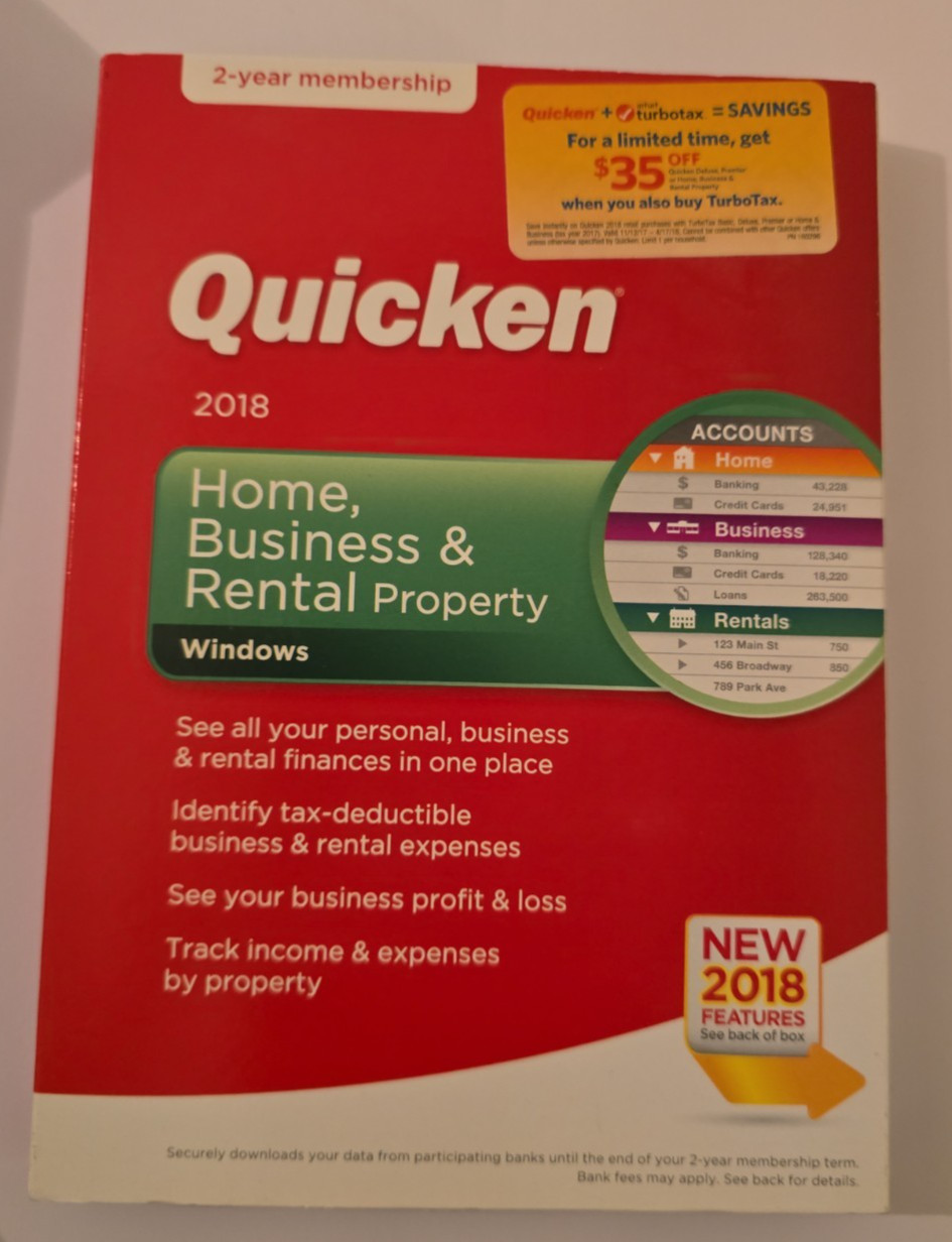QUICKEN Home, Business & Rental 2018 For WINDOWS 7/8/8.1/10