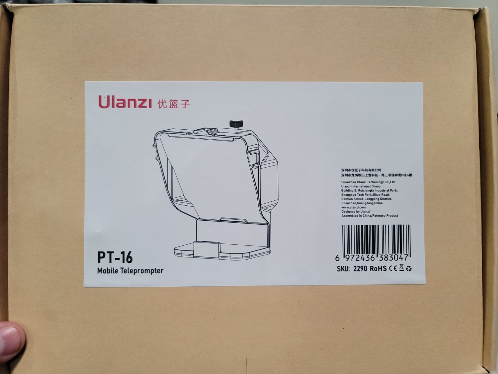 Ulanzi PT-16 Portable Teleprompter for Smartphone Tablet with Remote Control USA