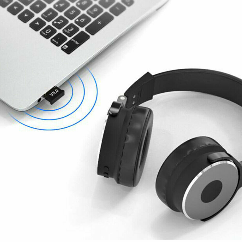 Real Bluetooth 5.0 USB Adapter Wireless Dongle For Desktop Laptop Windows PC TV
