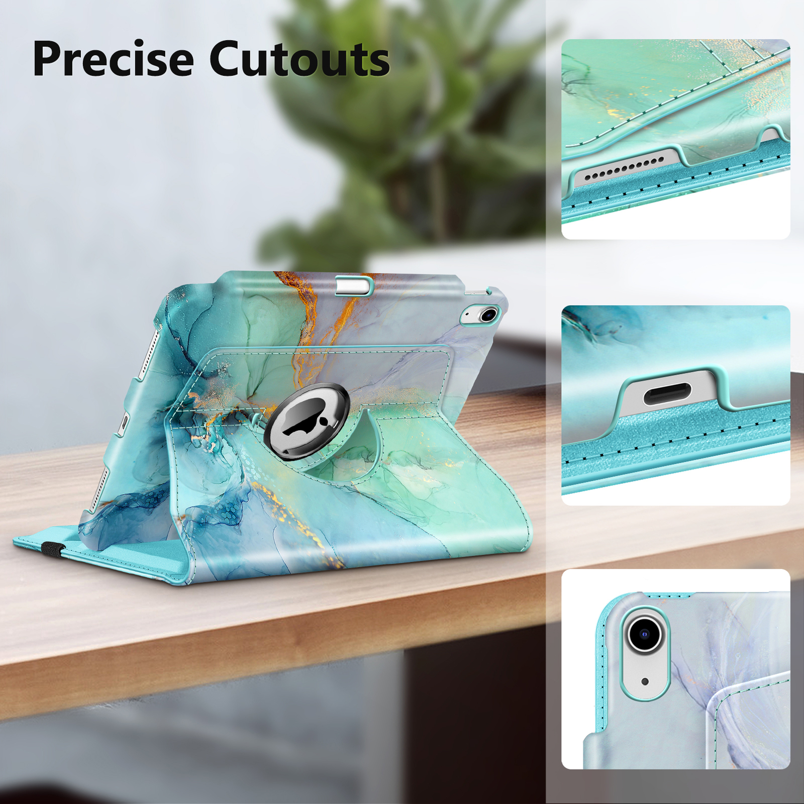 Rotating Case for iPad 10th Generation (2022) 360 Degree Swiveling Stand Cover