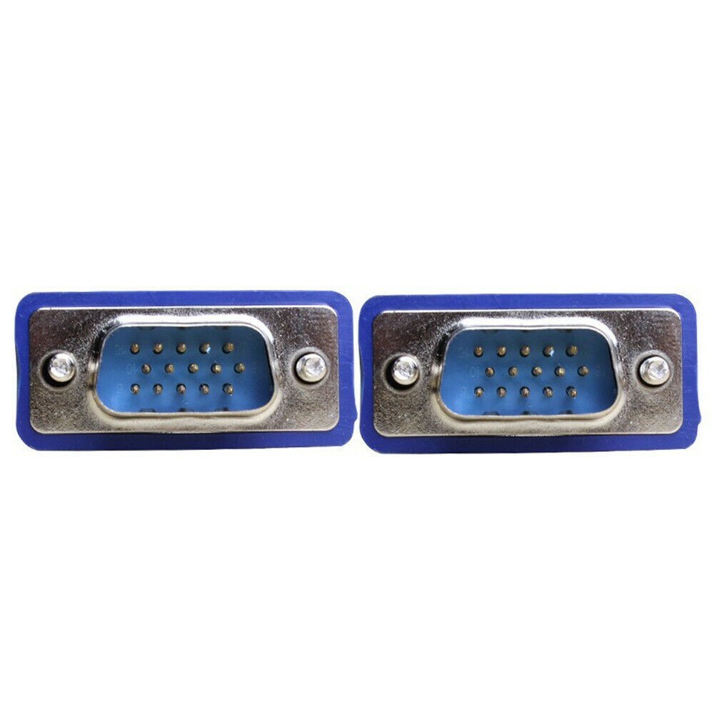 5FT 15PIN SVGA SUPER VGA Monitor Male Cable BLUE CORD FOR PC TV