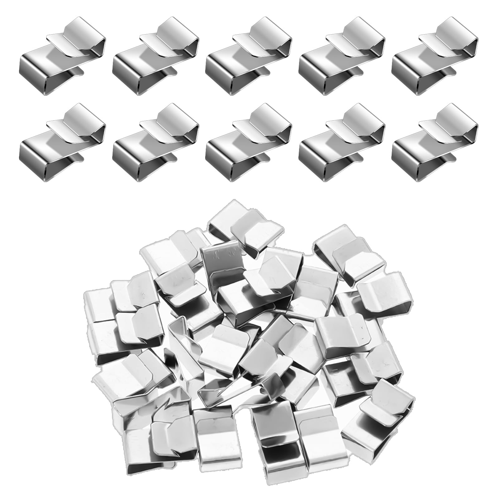 25 Pcs Trailer Wire 6-6.5mm (0.24-0.26in) x 1.3-2.5mm (0.05-0.1in), silver