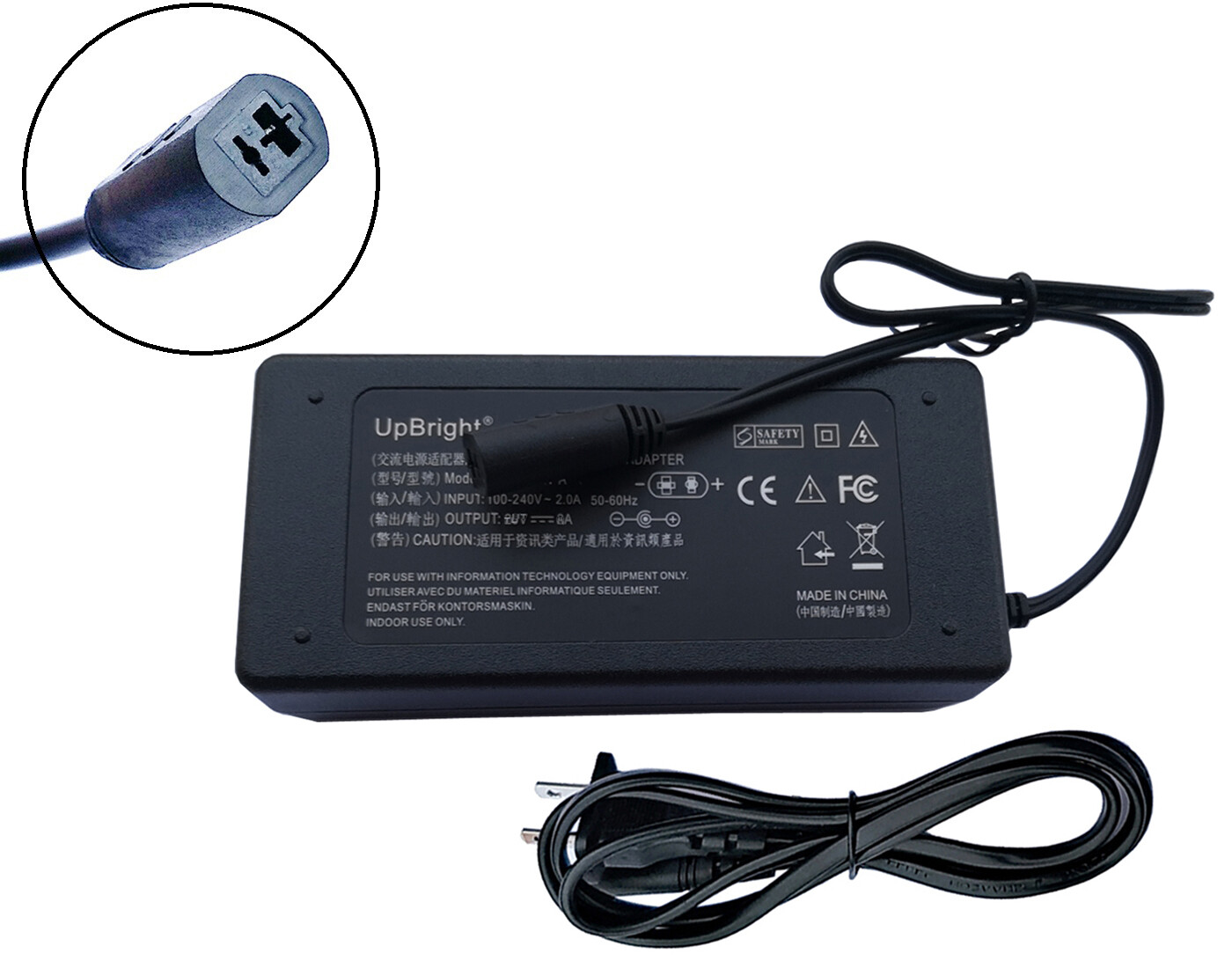 2-Prong 29V AC Adapter For Changzhou Kaidi Co Ltd P/N: KDDY001 KDDY008 KDDY001B