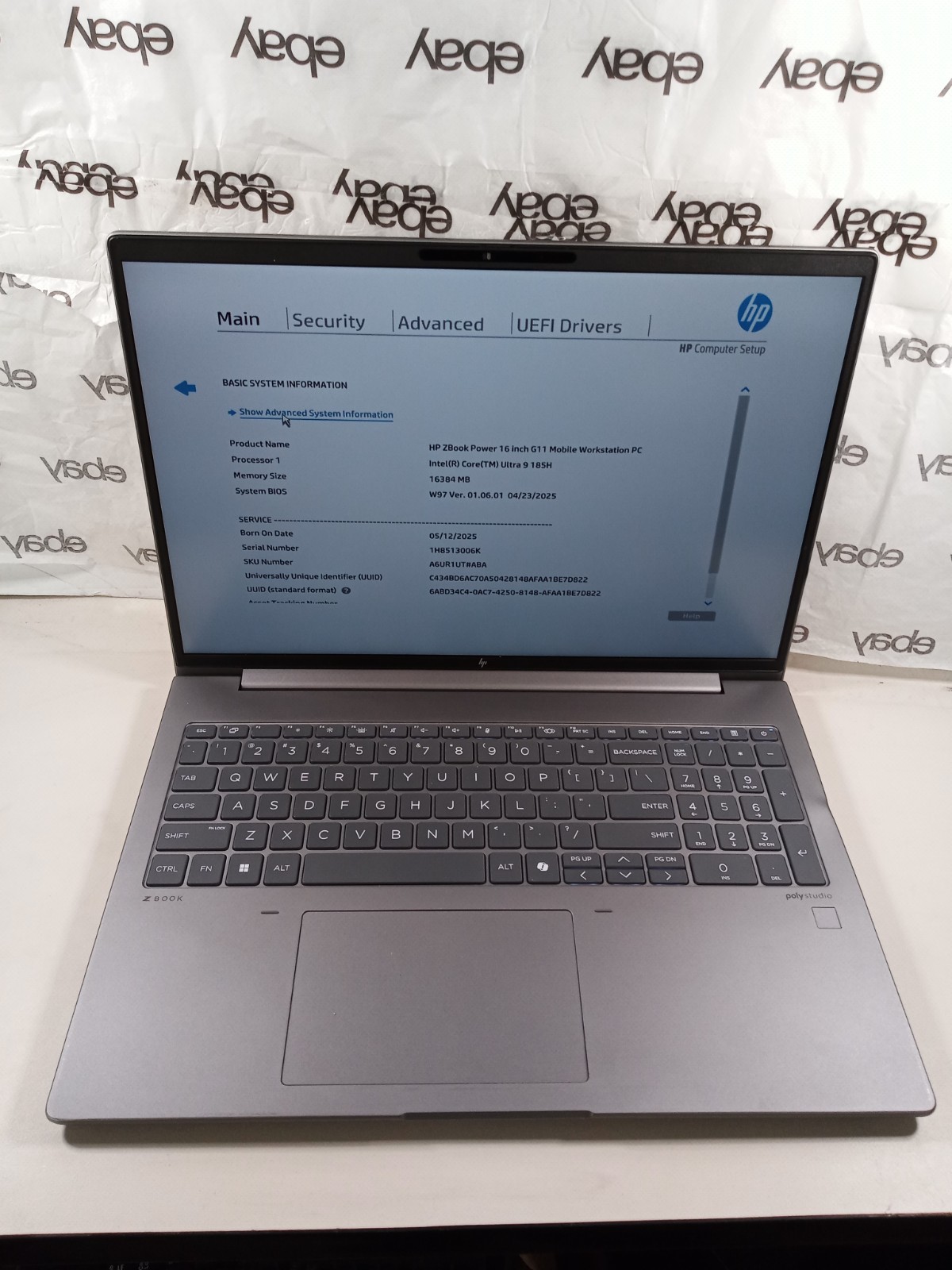 Hp ZBook Power 16 G11 | Ultra 9 185H@2.3GHZ | NO BACK COVER | READ DESC