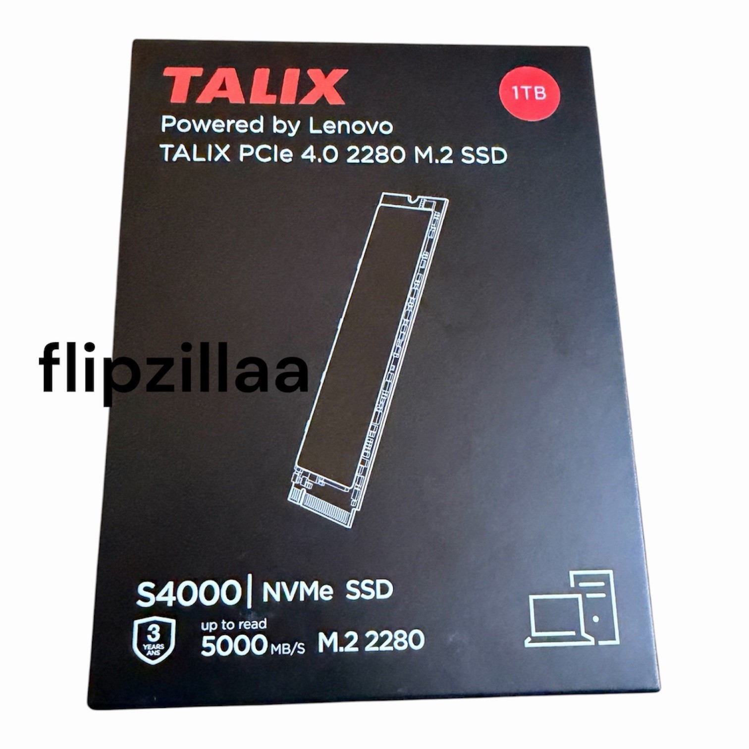 Lenovo Talix M.2 2280 S4000 1TB PCIe Gen4 x4 NVMe SSD S4000-1TB