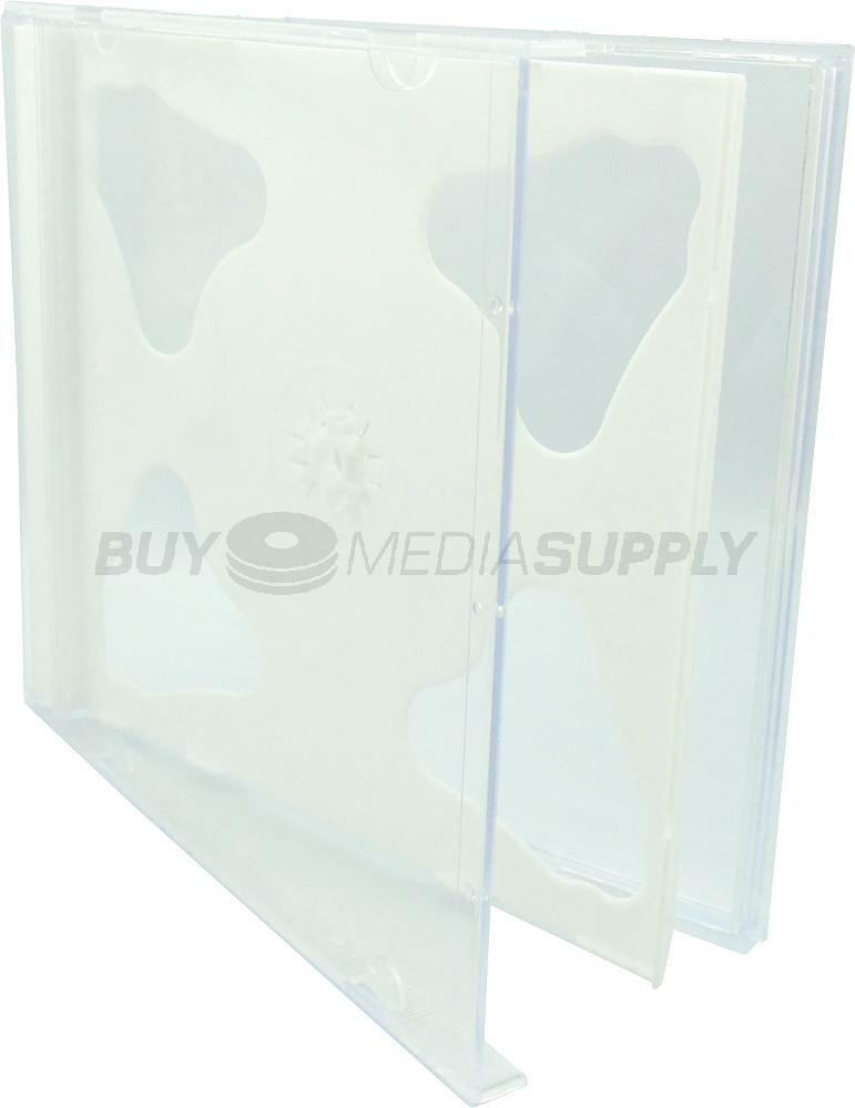 10.4mm Standard White Color Double 2 Discs CD Jewel Case Lot
