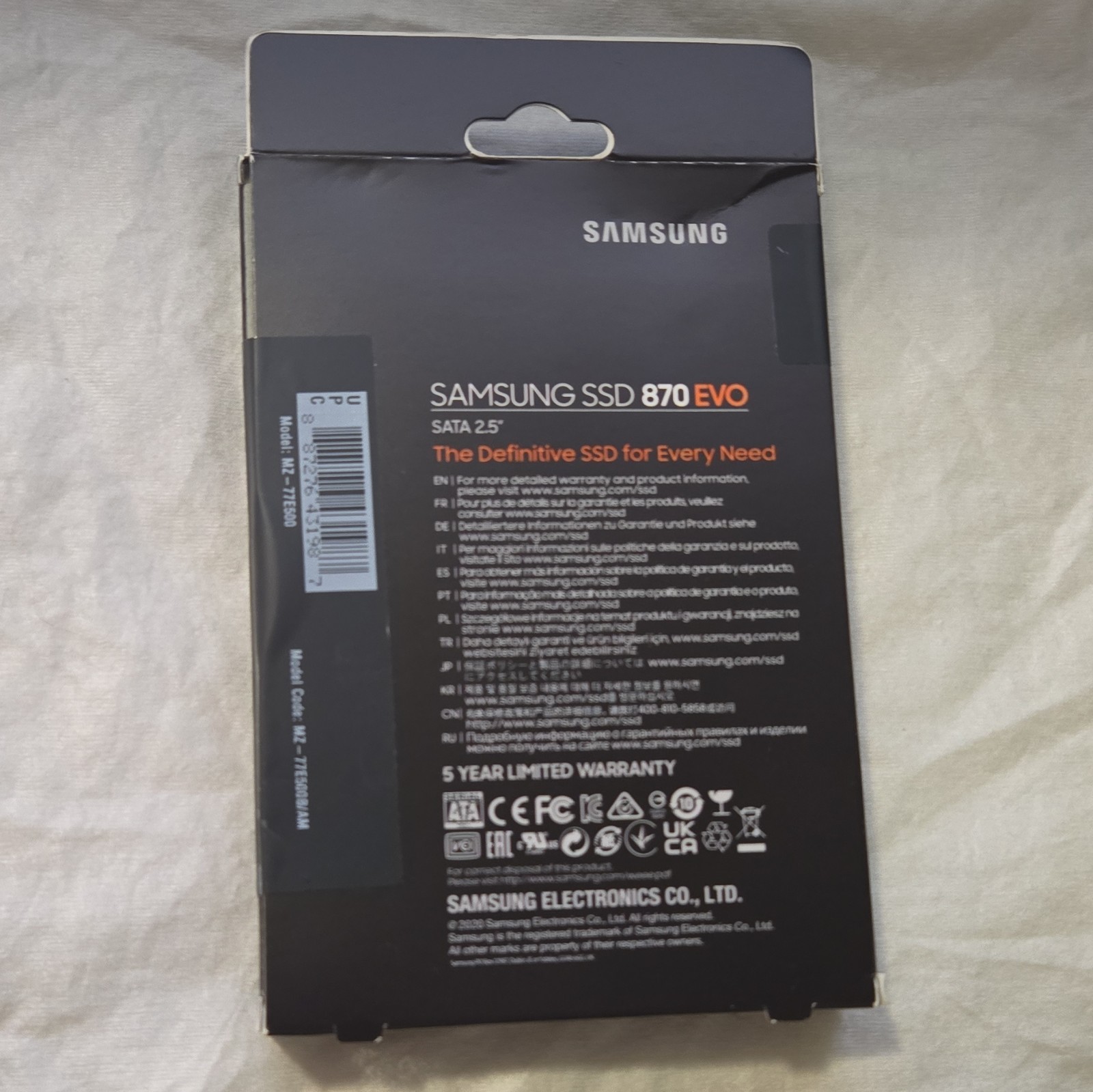 Samsung 870 EVO 500GB 2.5in SATA Internal SSD 560MB/s 530MB/s MZ-77E500B