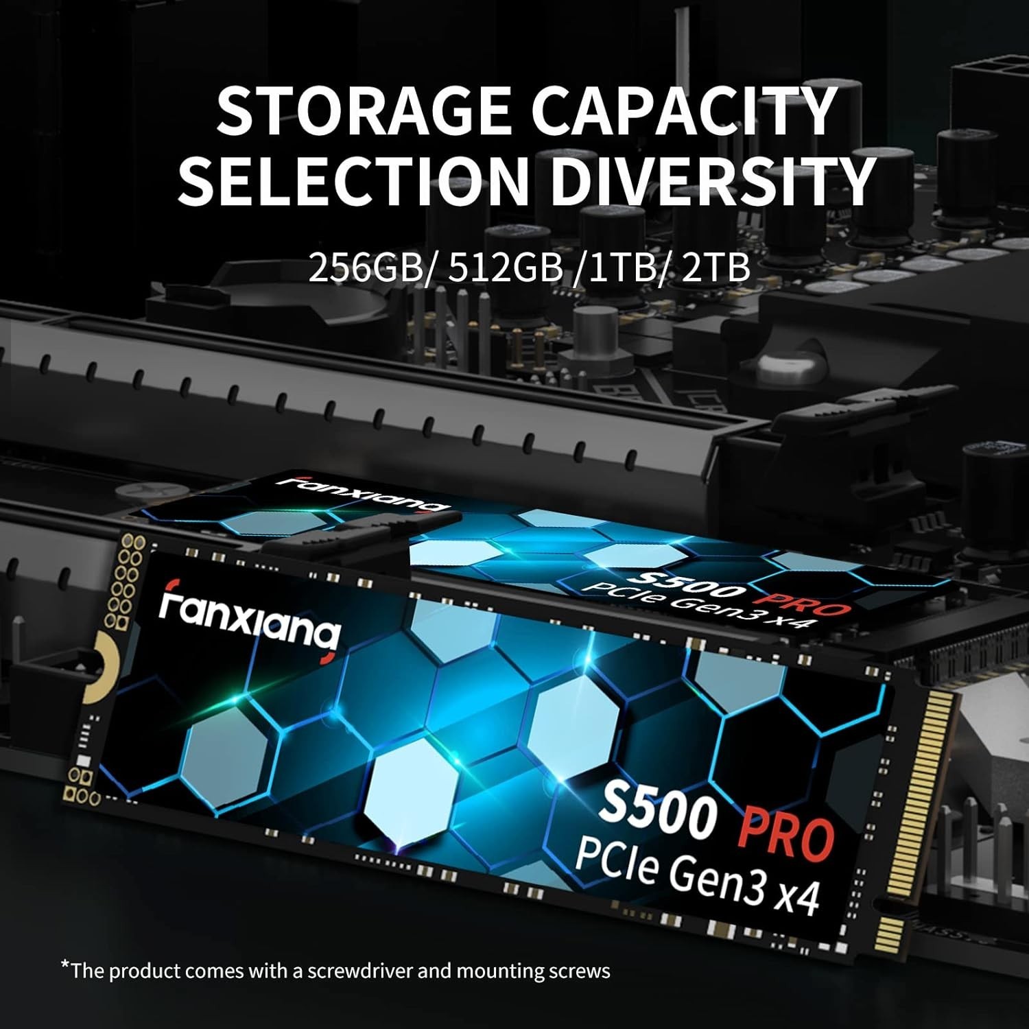 S500 Pro 256GB NVMe M.2 PCIe SSD – Lightning Fast Speeds Up to 3200MB/s