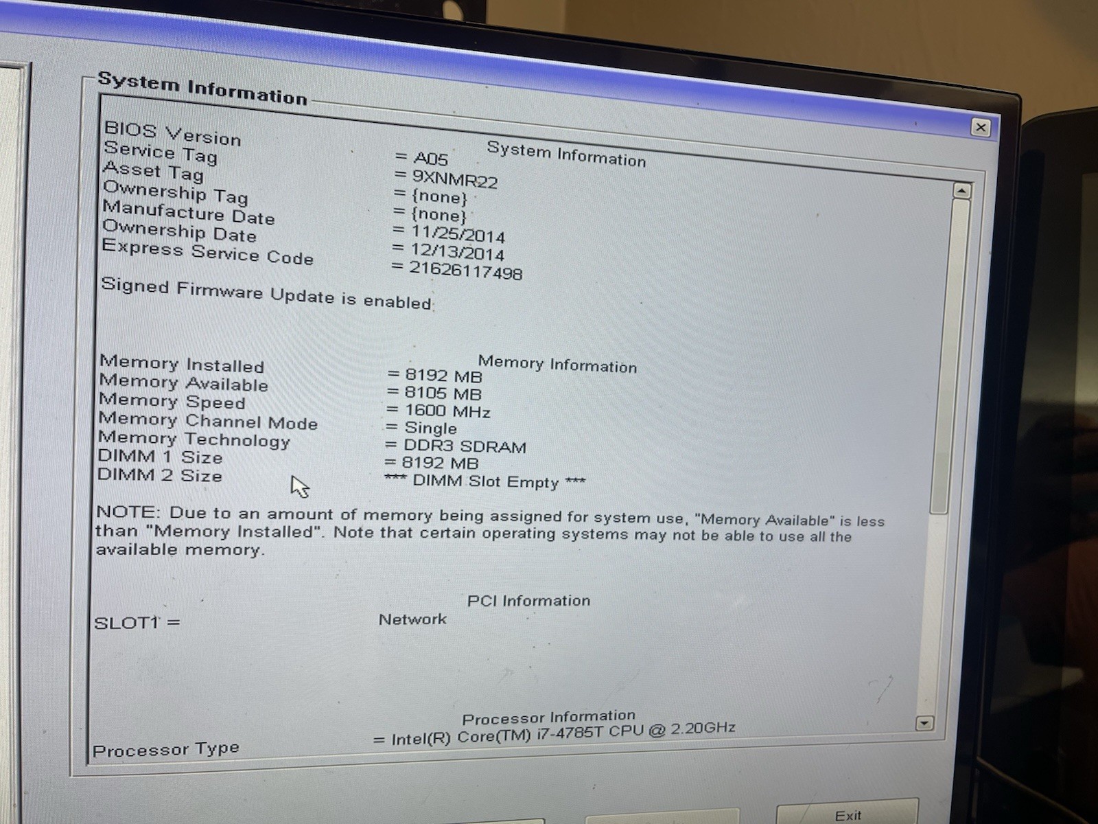 Dell OptiPlex 9020 Micro i7-4785T @ 2.20GHz 8GB 120GB SSD Windows 10 Pro Desktop